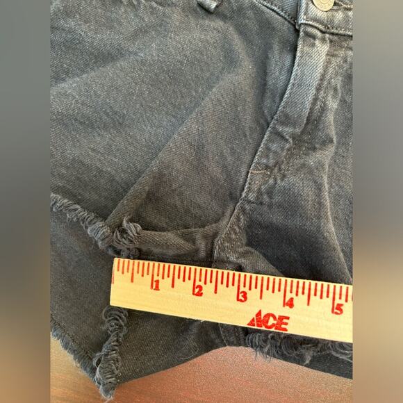 Rag and Bone Fringe Coal Denim‎ Cutoff Jean Shorts Women’s Size 25 - Picture 9 of 10